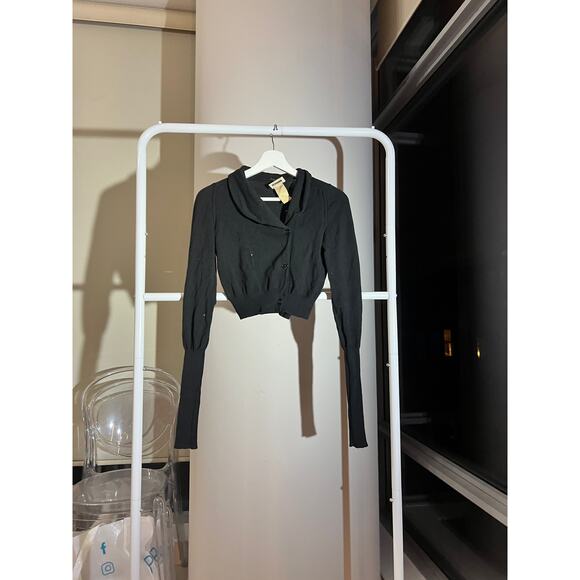 Jil Sander Black Cropped Sleeved Button up Cardigan Women - Picture 1 of 3